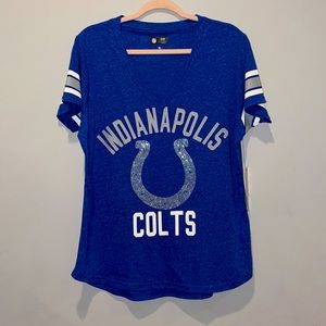 Women’s NFL Colts XL rhinestone blue v neck shirt
